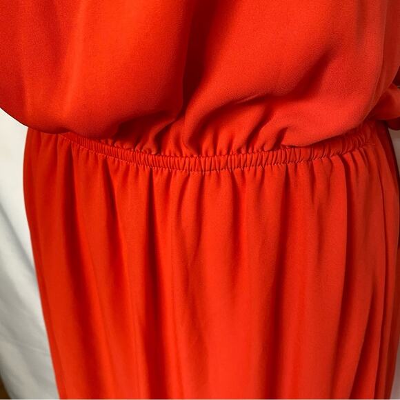 Show Me Your MuMu Women's Heather Halter High Neck Maxi Dress Large Coral Flowy - Picture 5 of 16